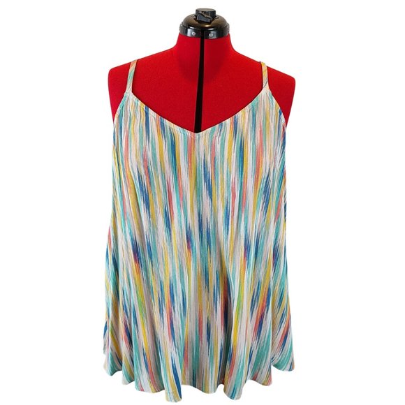torrid Tops - Torrid Sophie Multicolor Stripe Gauze Swing Cami Size 2 NWT